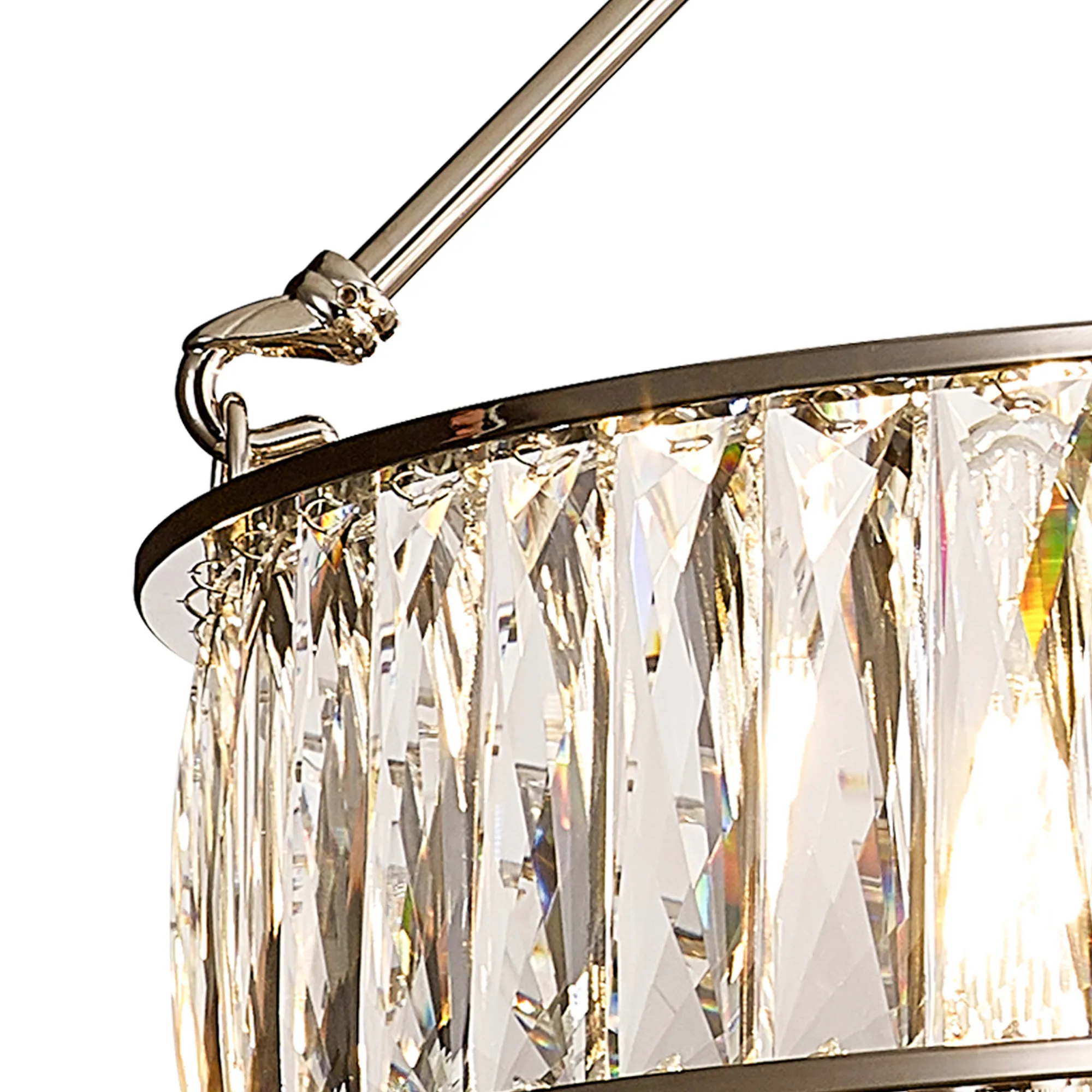 Vivienne Crystal Pendant/Semi Ceiling 6 Light Polished Nickel IL31819  Diyas Vivienne Polished Nickel